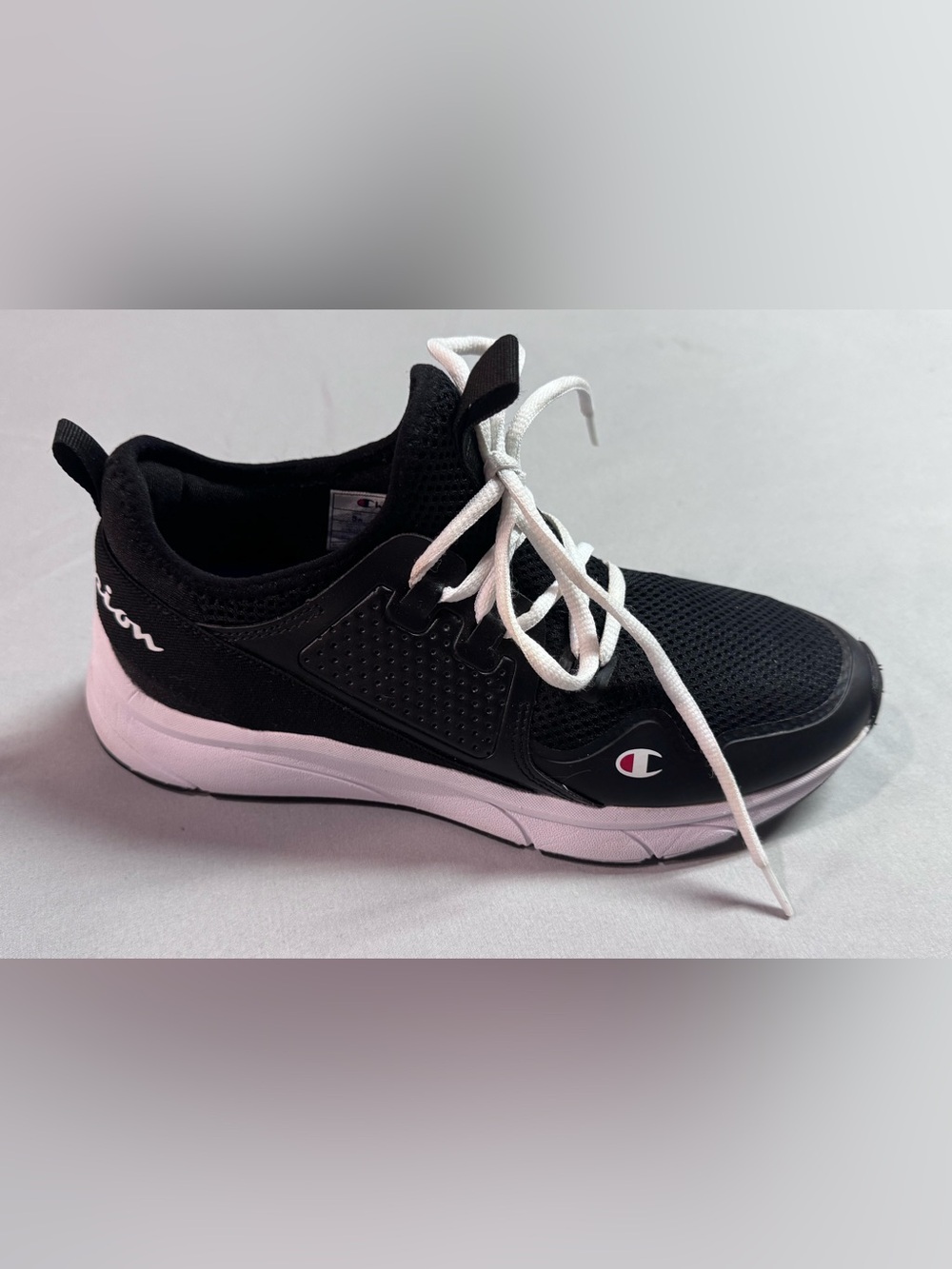 Champion Women Black Canvas Low-Top Sneakers Size 8 - Picture 6 of 8